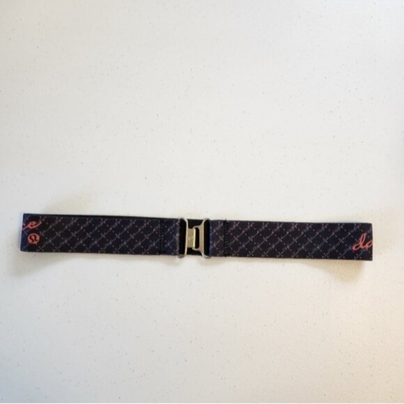 Lululemon Travel Floss Dance Belt Black Pink Stretchy Activewear - Picture 1 of 6
